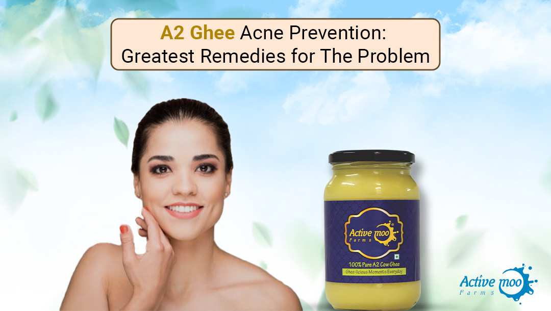 A girl with a jar of A2 cow ghee